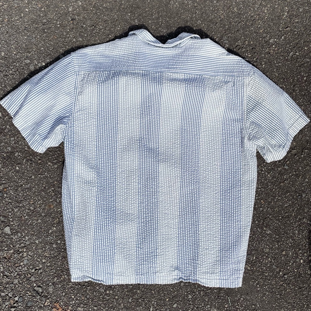 Vans Men's Blue off the wall Striped button Shirt Size medium loose fit Rare!! 🔥 - Picture 6 of 6